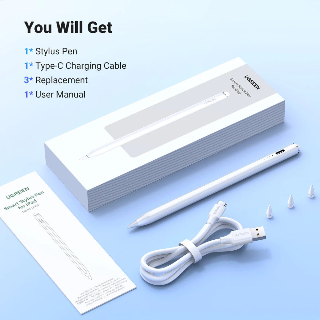 UGREEN Stylus Pen for Apple Pencil Type-C Charging for iPad